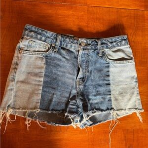 BDG Two-Tone Blue Jean Shorts